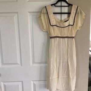 Vena Cava Cream 100% Silk Dress